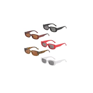 Foto 1 | Gafas De Sol Rectangulares Estilo Vintage Casual 5 Piezas