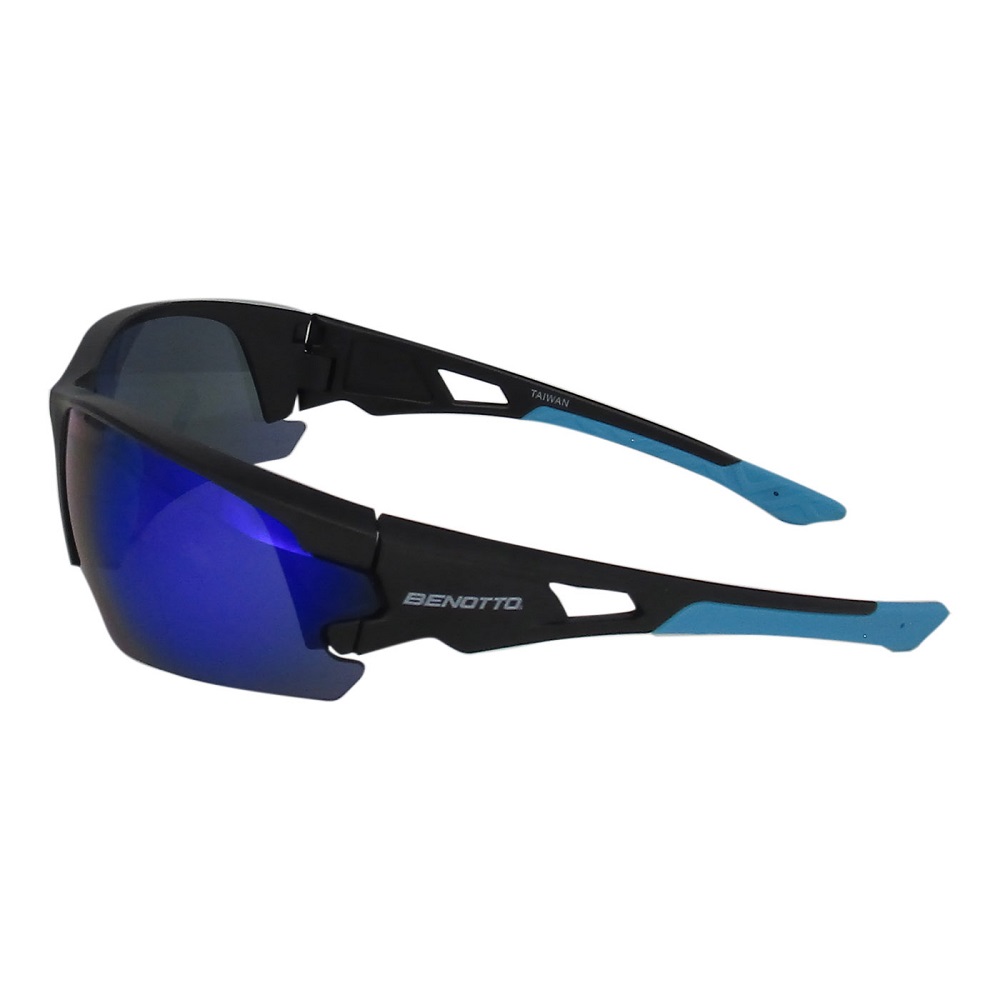 Foto 5 pulgar | Lentes de Ciclista Benotto Armazón Negro Micas Anti UV de Colores