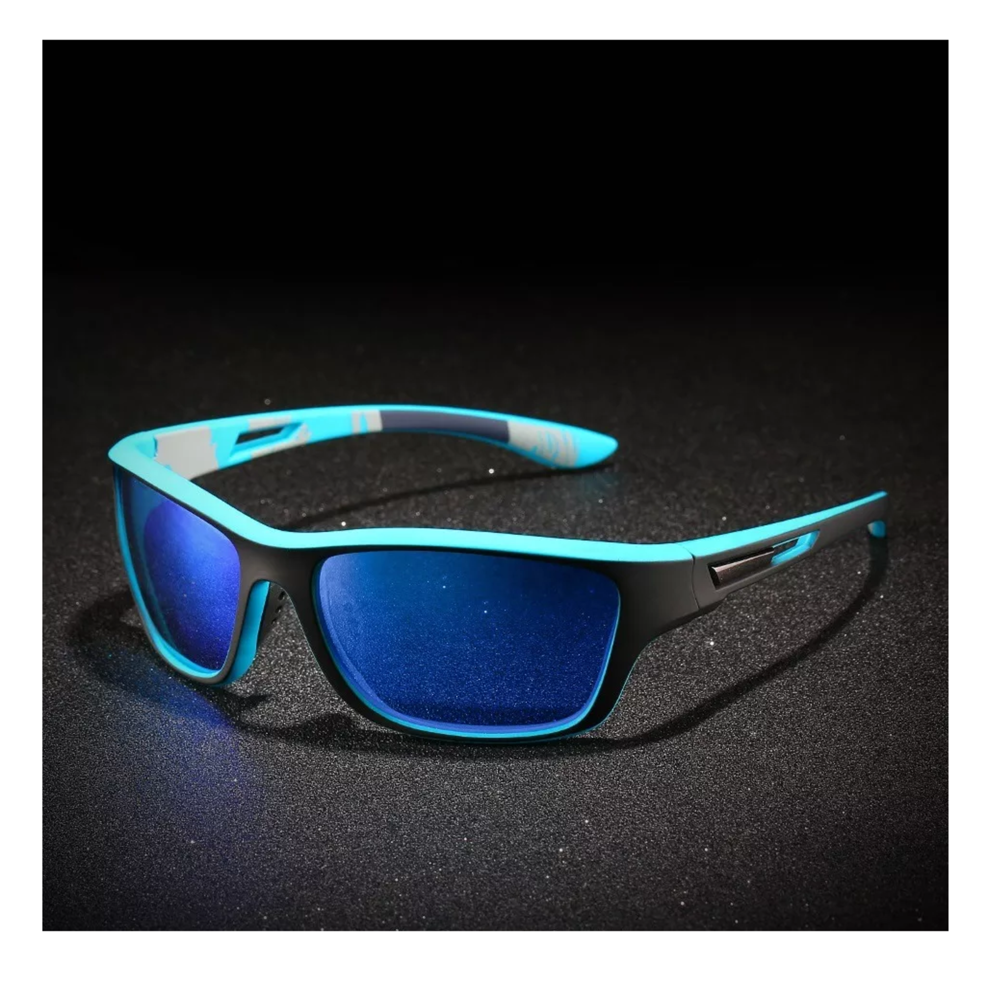 Foto 6 pulgar | Lentes De Sol Gafas Polarizadas Ciclismo Deportivo De Hombre Azul