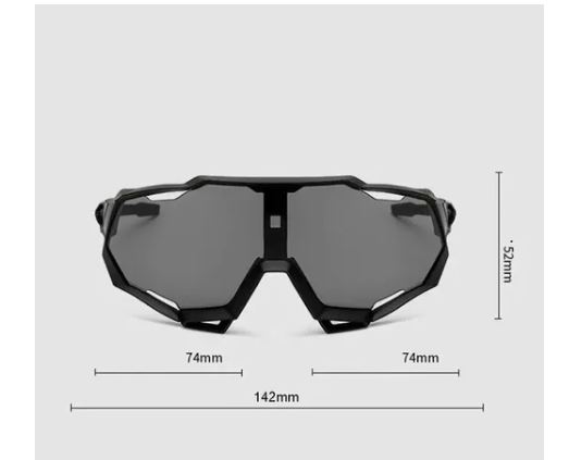 Foto 3 pulgar | Gafas De Sol Para Ciclismo, Armazon Negro