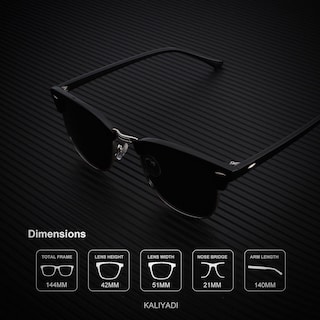 Foto 5 | Lentes de Sol Kaliyadi Negros 2 Piezas Unisex-Venta Internacional