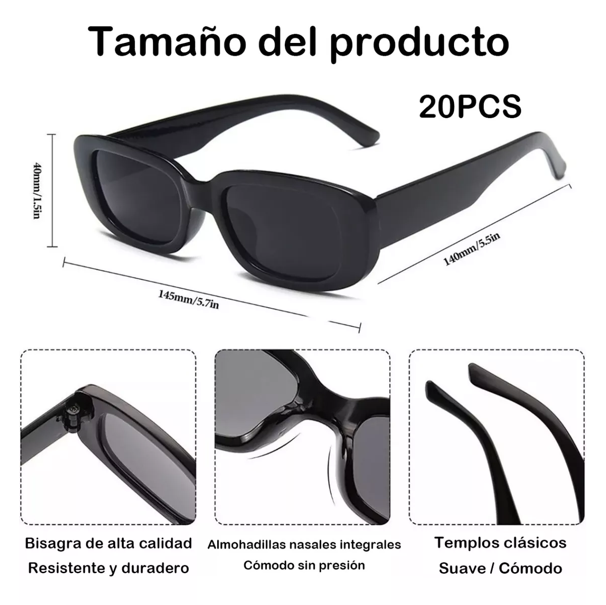 Foto 3 pulgar | Lentes De Sol Para Mujer Y Hombre 20 Piezas Colores