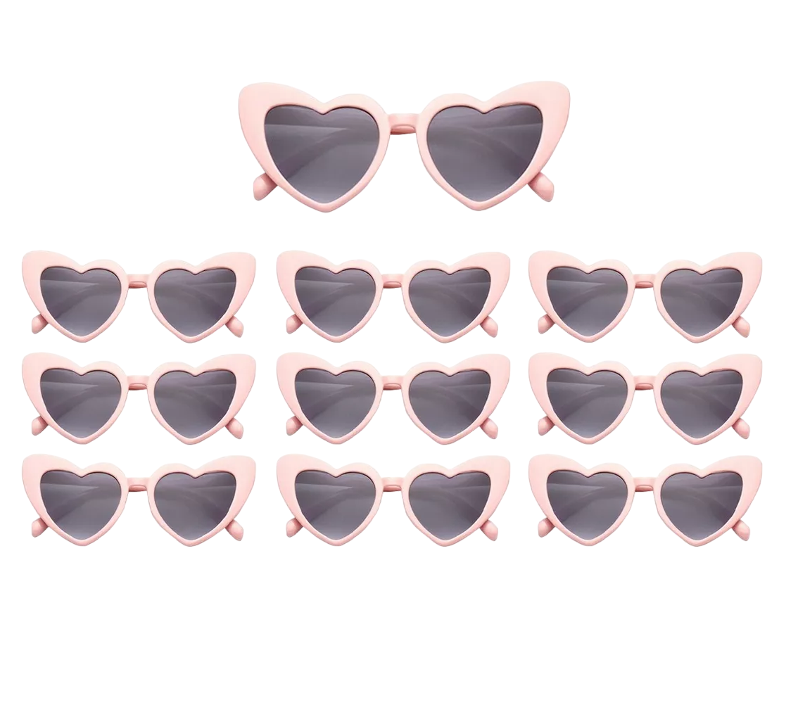 Gafas de Sol Belug Corazón 10 Piezas Rosas