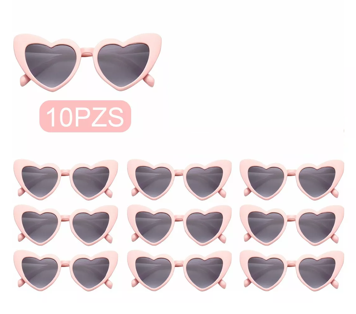 Foto 4 pulgar | Gafas de Sol Belug Corazón 10 Piezas Rosas