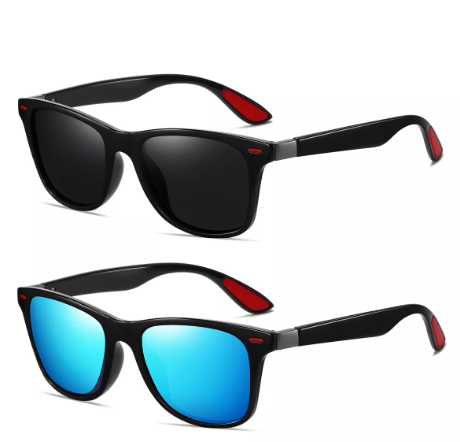 (2 Unidades) Lentes De Sol Polarizadas  Wünd Unisex Color De La Lente Black/blue 2 Pack Color Del Armazón Negro