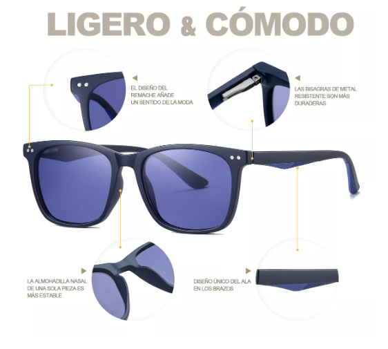 Foto 4 | Lentes De Sol Hombre Mujer Moda Uv Polarizados Modernos