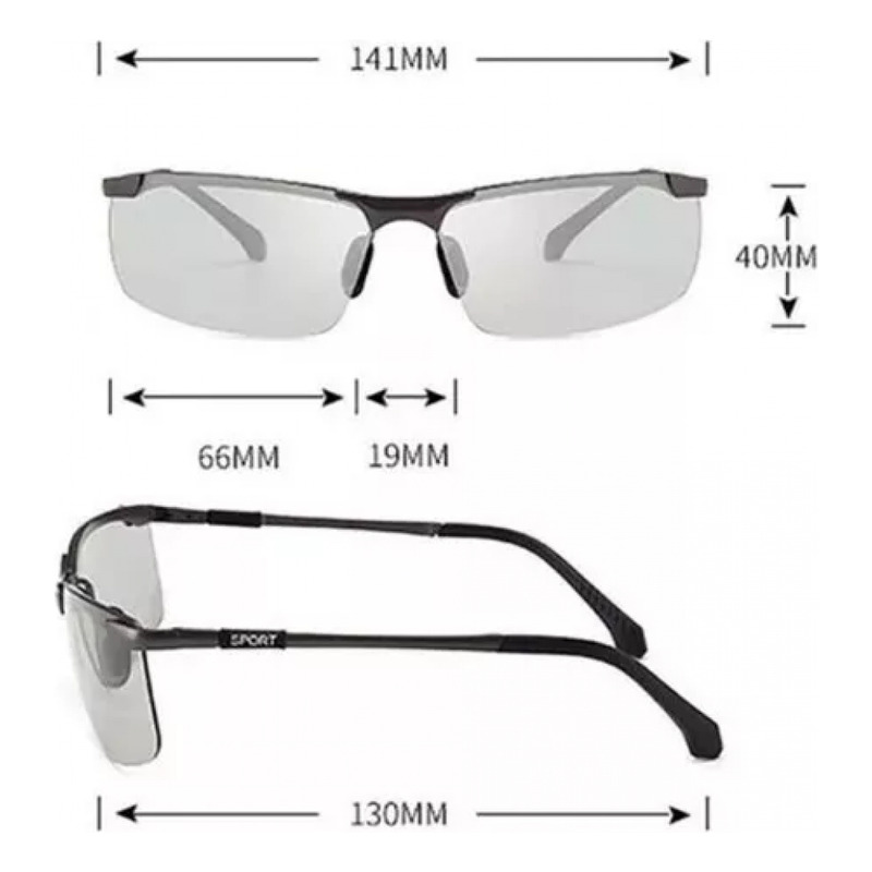 Foto 4 | Gafas De Ciclismo Fotromatic Lenses Uv400 Negras Para Hombre - Venta Internacional.