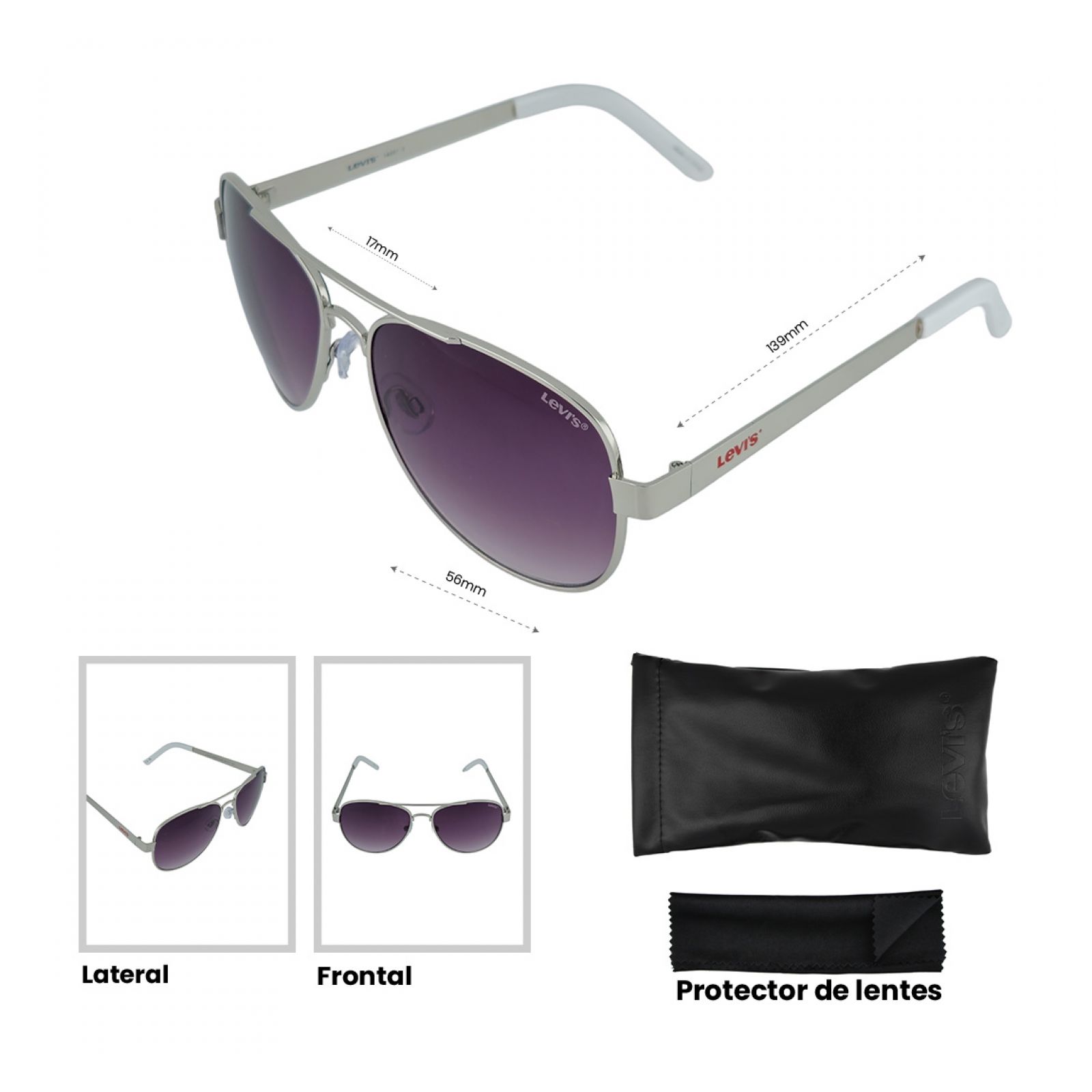 Foto 4 pulgar | Lentes De Sol Levi's X14057 Outlook Unisex