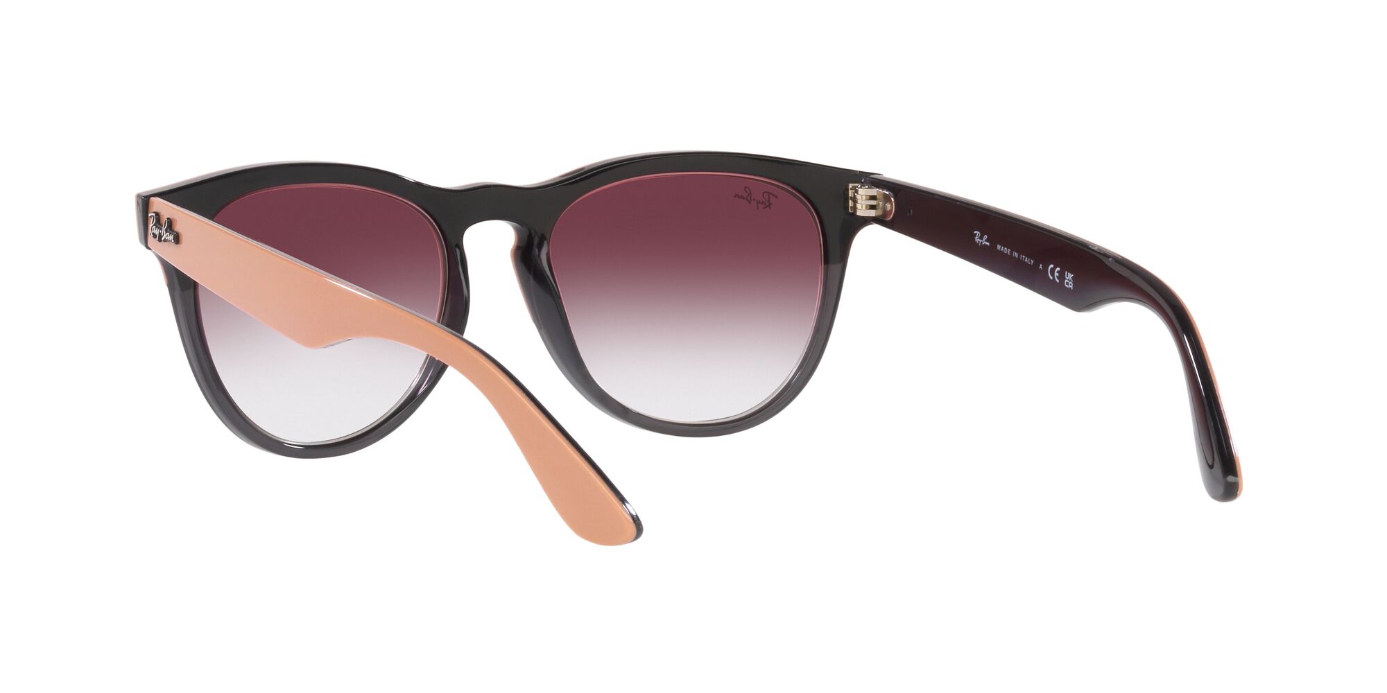 Foto 7 pulgar | Lente De Sol Ray-ban Iris Clear Gradient Dark Violet Unisex