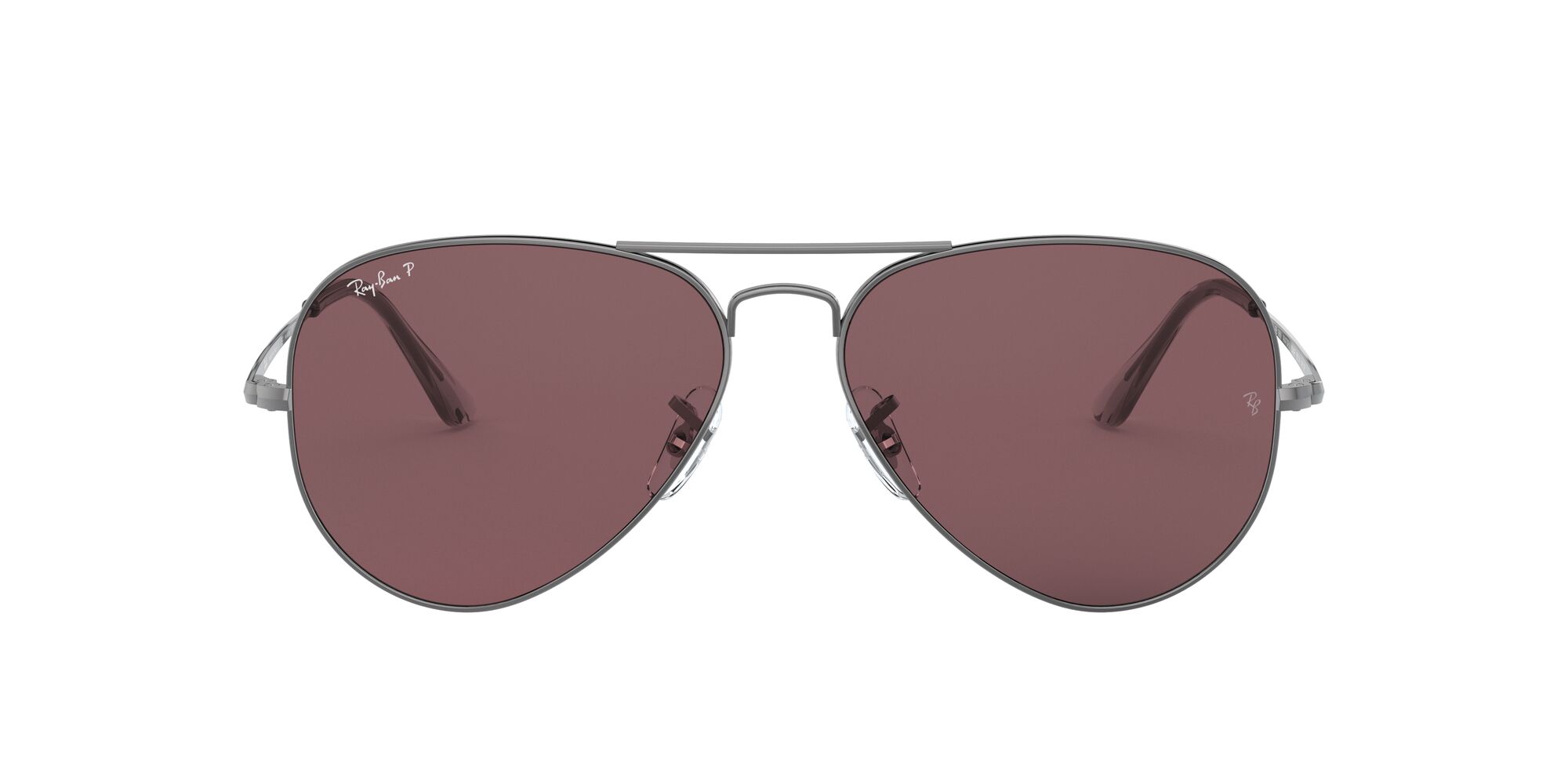 Lente De Sol Ray-ban Aviator Metal Ii Polar Purple Polarizado Unisex