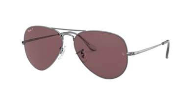 Foto 2 | Lente De Sol Ray-ban Aviator Metal Ii Polar Purple Polarizado Unisex