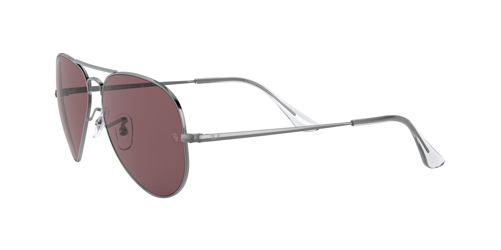 Foto 4 pulgar | Lente De Sol Ray-ban Aviator Metal Ii Polar Purple Polarizado Unisex