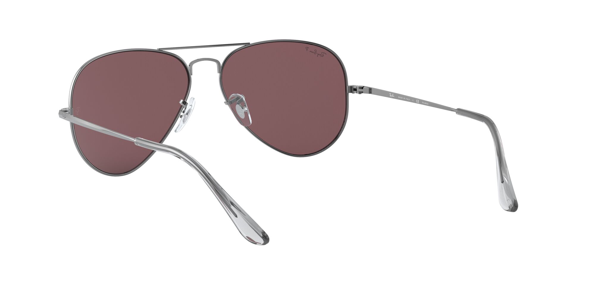 Foto 7 pulgar | Lente De Sol Ray-ban Aviator Metal Ii Polar Purple Polarizado Unisex