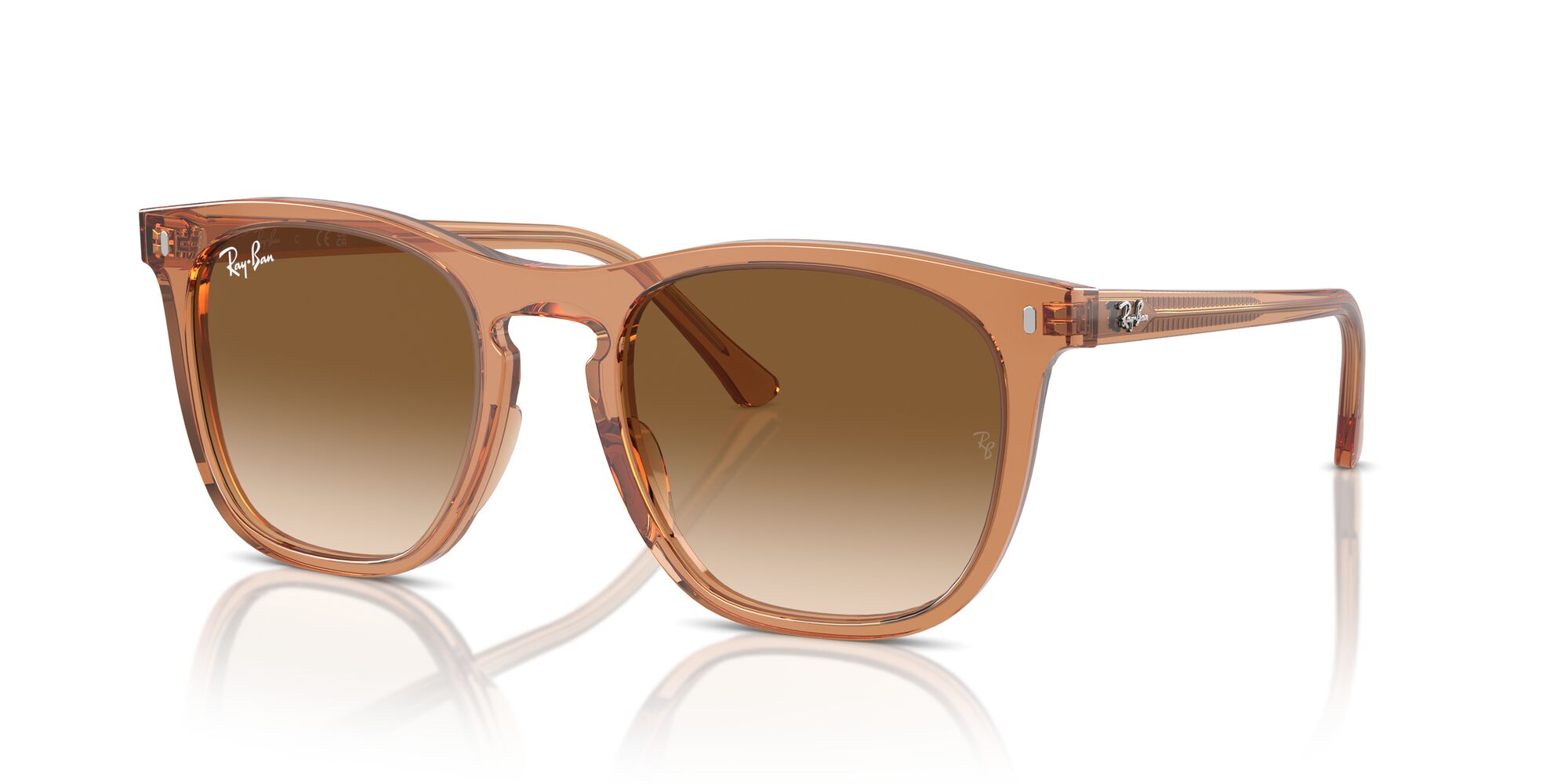 Foto 2 | Lente De Sol Ray-ban Clear Gradient Brown Unisex
