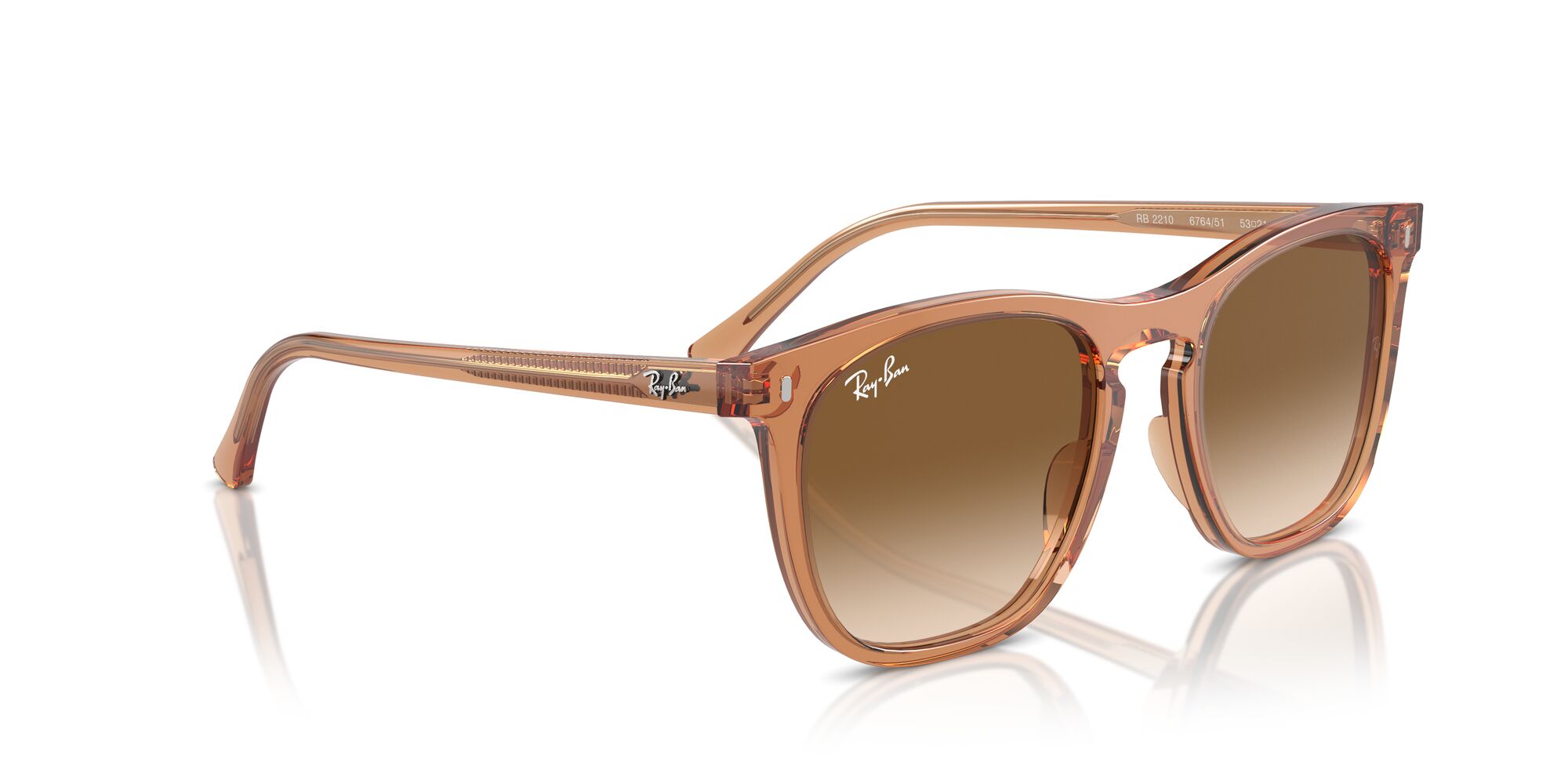 Foto 6 pulgar | Lente De Sol Ray-ban Clear Gradient Brown Unisex