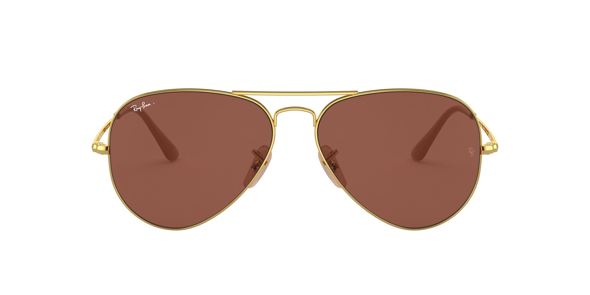 Lente De Sol Ray-ban Aviator Metal Ii Polar Purple-ar Blue Polarizado Unisex
