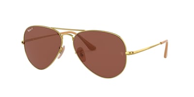 Foto 2 | Lente De Sol Ray-ban Aviator Metal Ii Polar Purple-ar Blue Polarizado Unisex