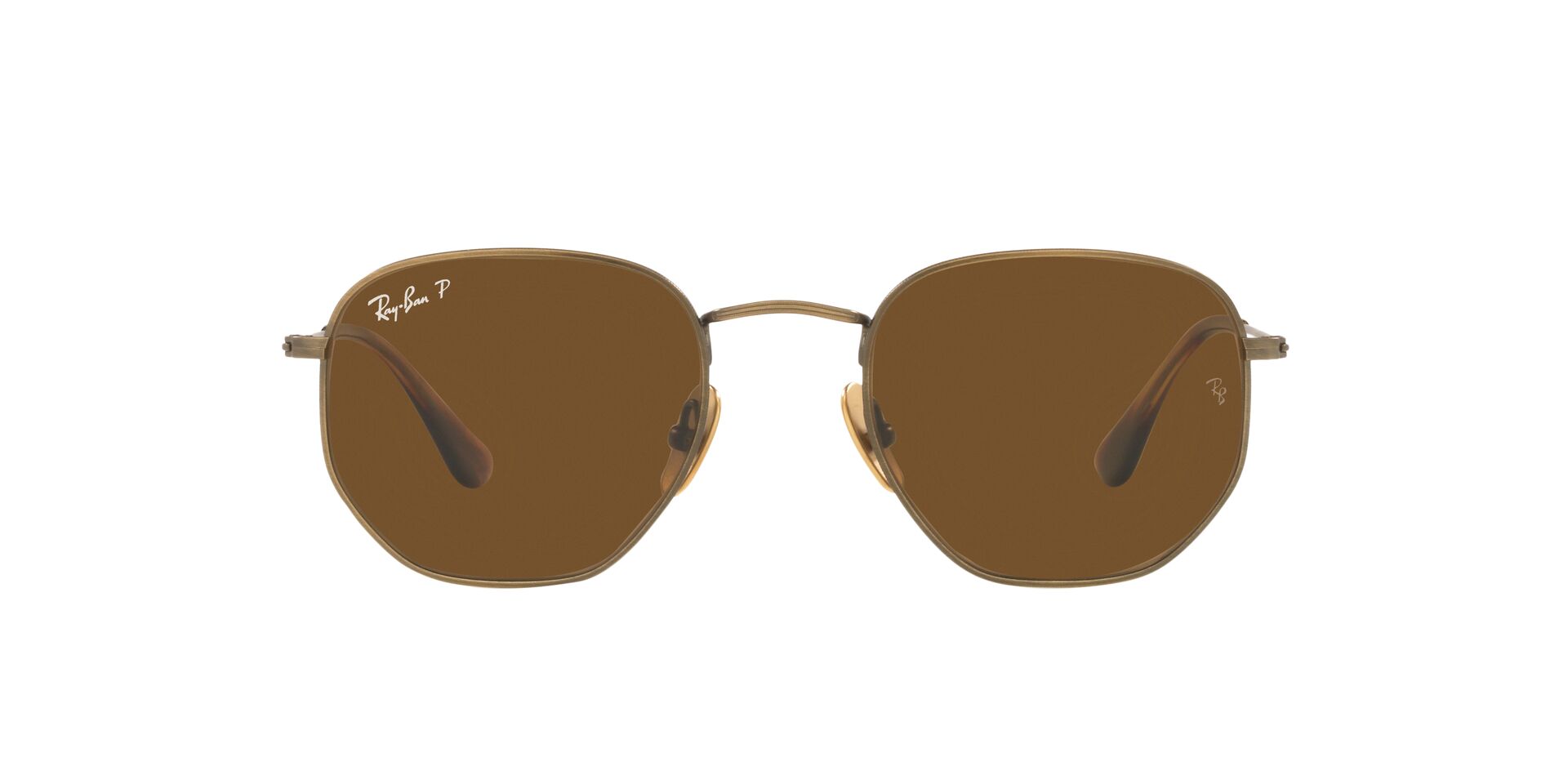 Lente De Sol Ray-ban Hexagonal Polar Brown Polarizado Unisex
