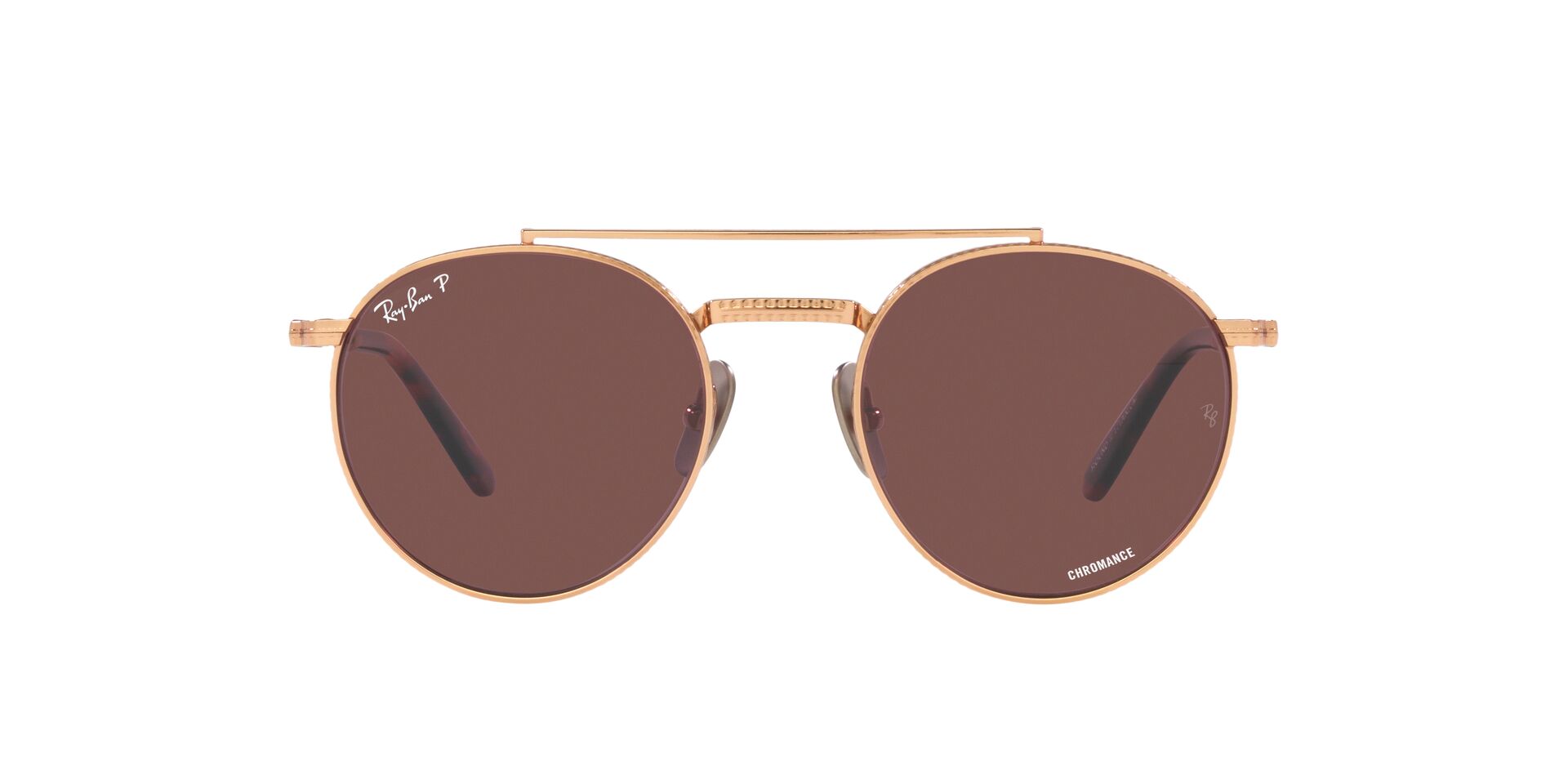 Foto 2 pulgar | Lente de Sol Ray-ban Round Ii Titanium Polar Dark Violet Polarizado Unisex