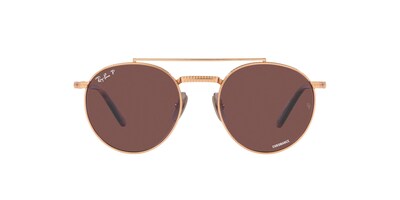 Foto 1 | Lente de Sol Ray-ban Round Ii Titanium Polar Dark Violet Polarizado Unisex