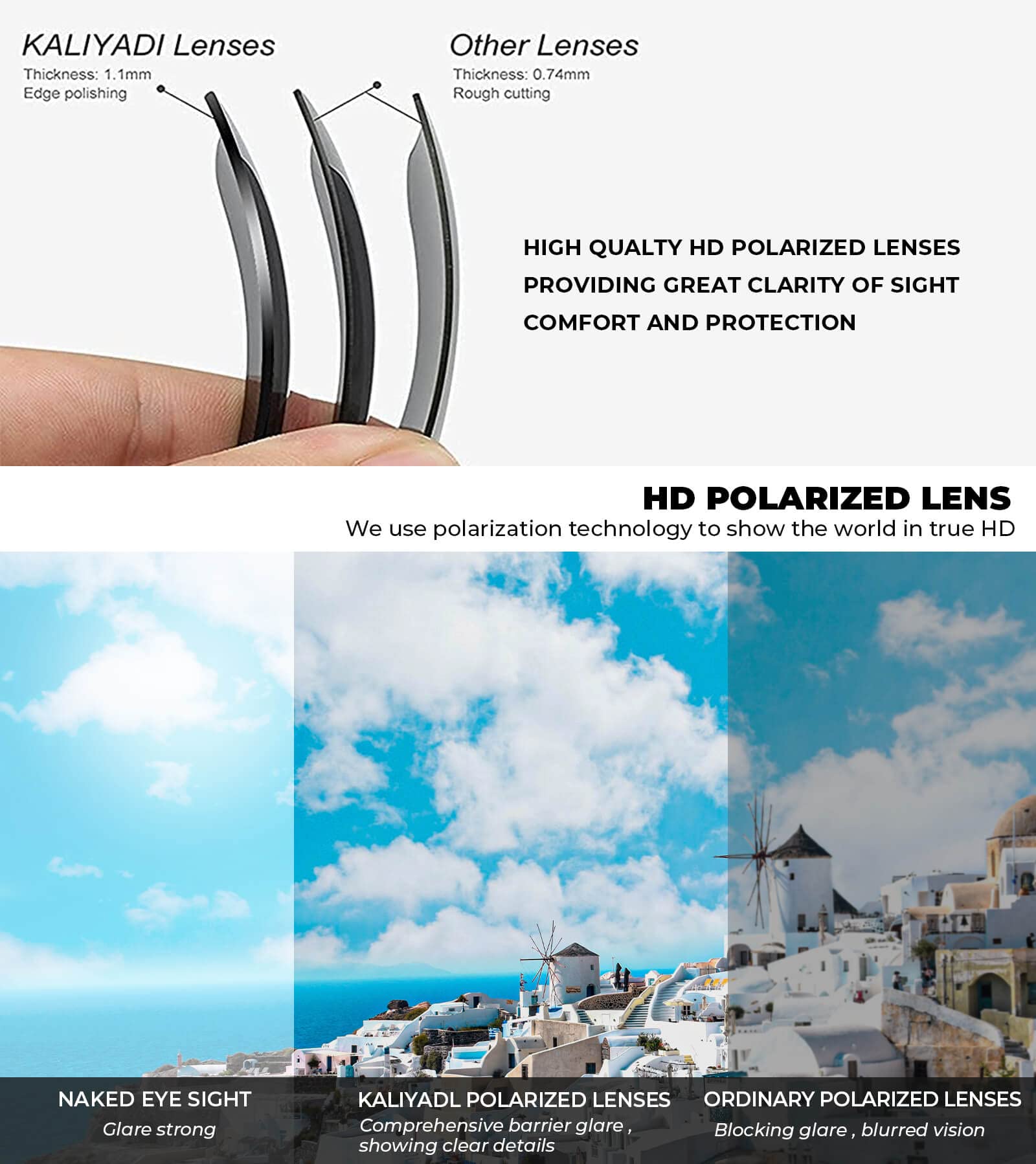 Foto 8 pulgar | Gafas De Sol Kaliyadi Polarizadas Con Protección Uv400 Para Hombre - Venta Internacional.