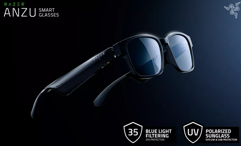 Foto 6 pulgar | Lentes Razer Anzu Smart Glasses Redondos Negros