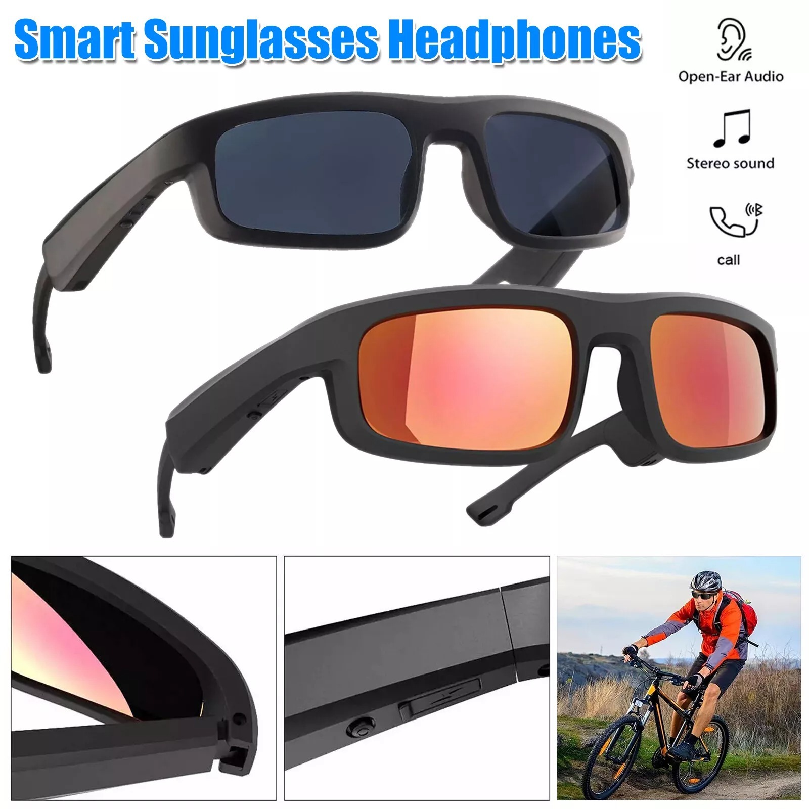 Foto 4 pulgar | Lentes de Sol Inteligentes de Conexión Inalámbrica Sonido y Bluetooth V5.2