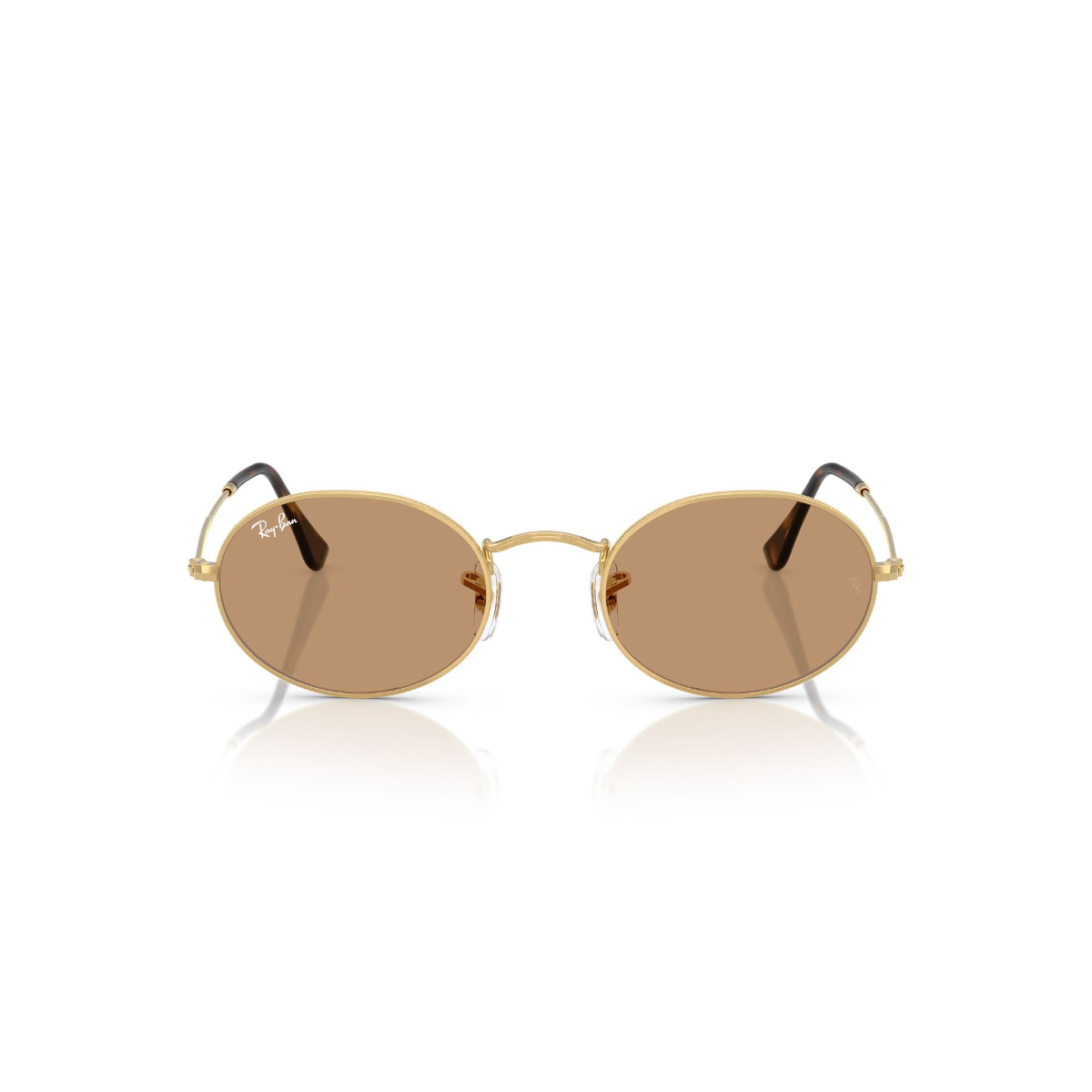 Foto 2 pulgar | Lentes De Sol Oval Dorado Ray-ban