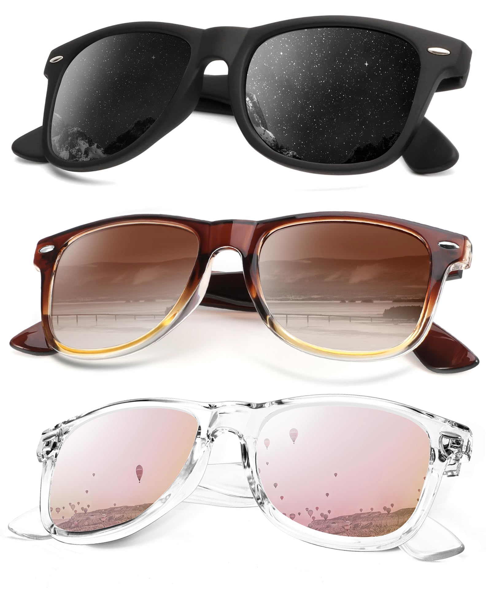 Gafas De Sol Kaliyadi Polarizadas Con Acabado Mate Y Bloqueo Uv (paquete De 3) - Venta Internacional.