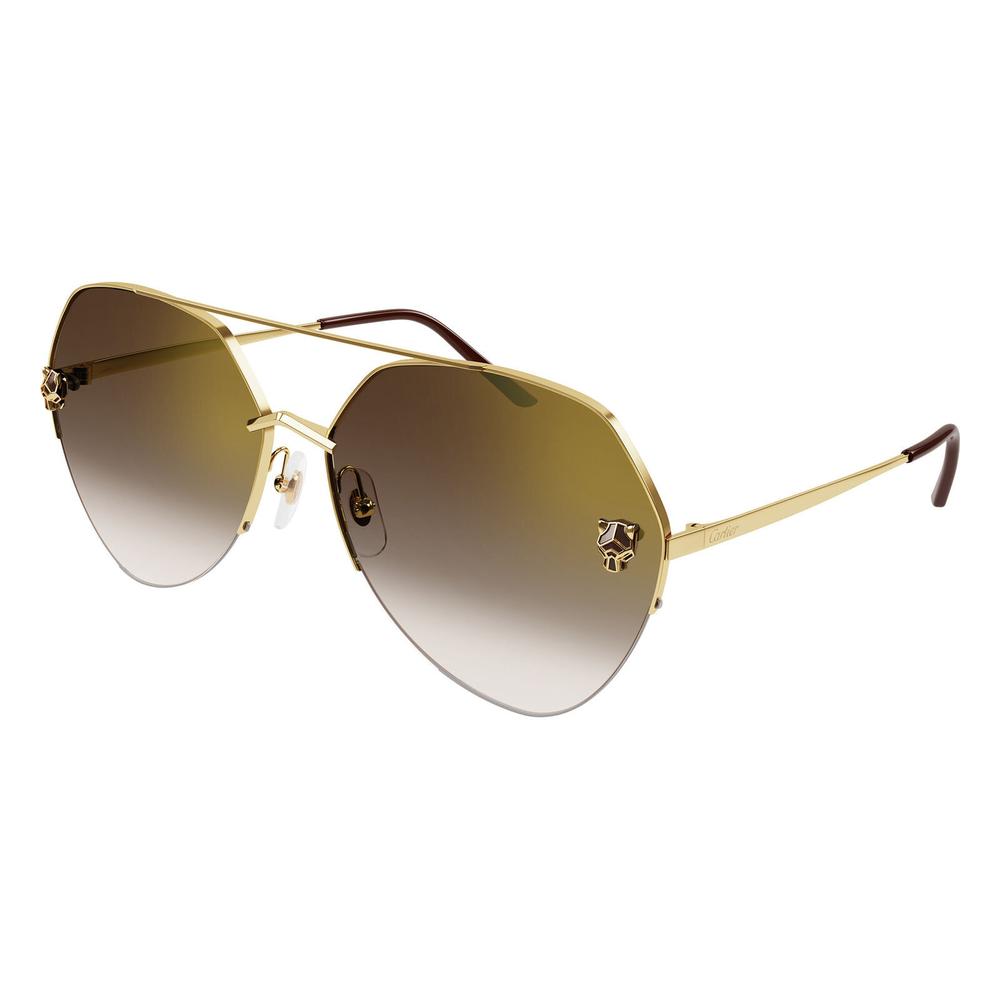 Lente De Sol Cartier Ct0355s 002 64mm Single Lens