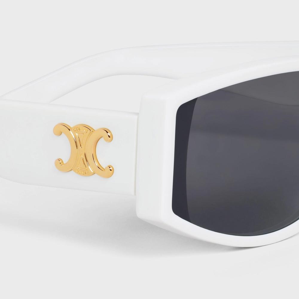 Foto 4 pulgar | Lente De Sol Celine Triomphe 07 Cl40227u 25a 63mm Blanco Single Lens