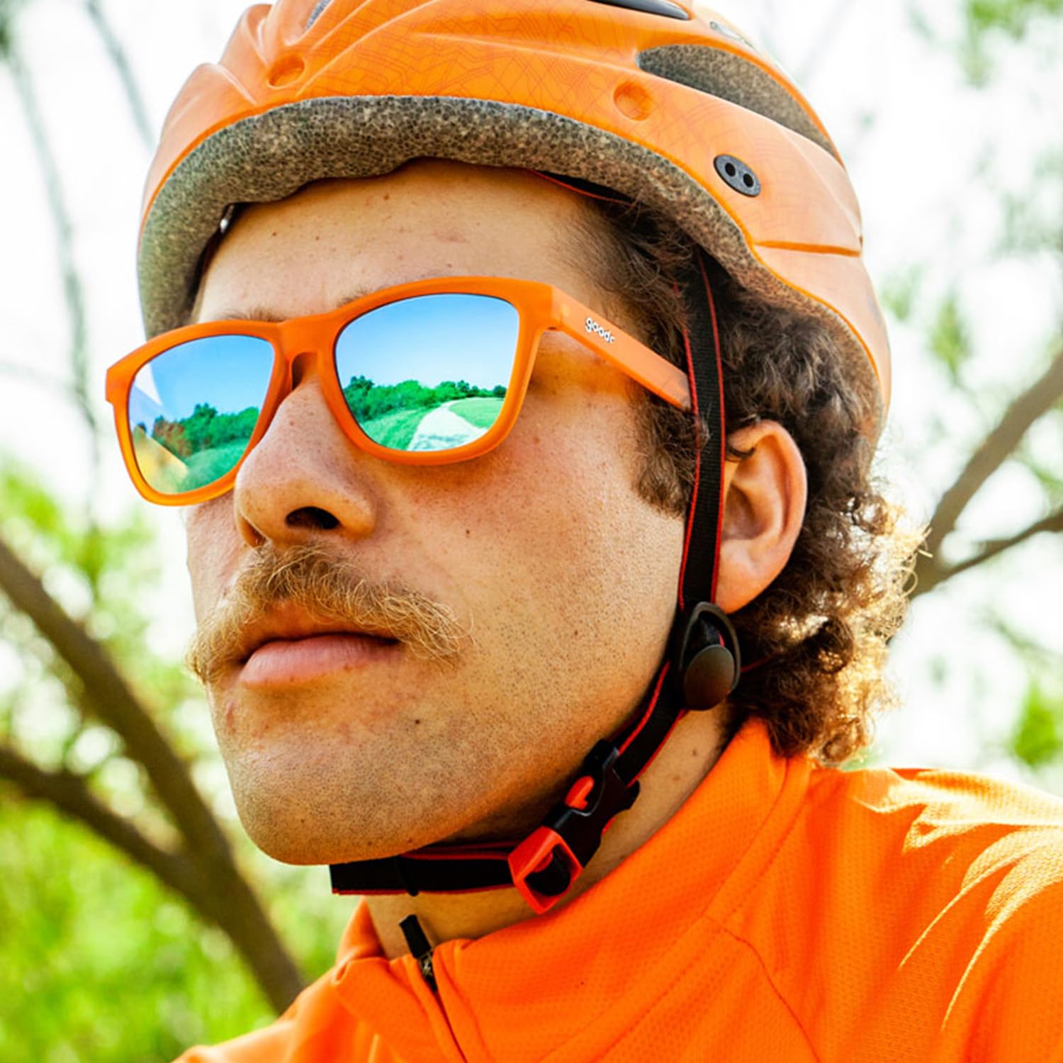 Foto 4 pulgar | Gafas De Sol Goodr Donkey Goggles Polarizadas Naranja/azul - Venta Internacional.