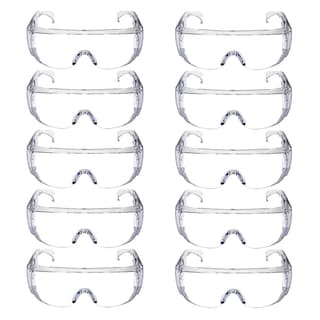 Foto 1 | Pack 10 Lentes De Seguridad Tipo Visitante Transparente Maple Safe