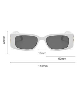 Foto 3 | Lentes Sol Rectangulares Blanco