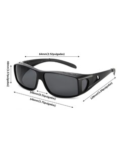 Foto 4 | Gafas De Sol Envolventes Negro