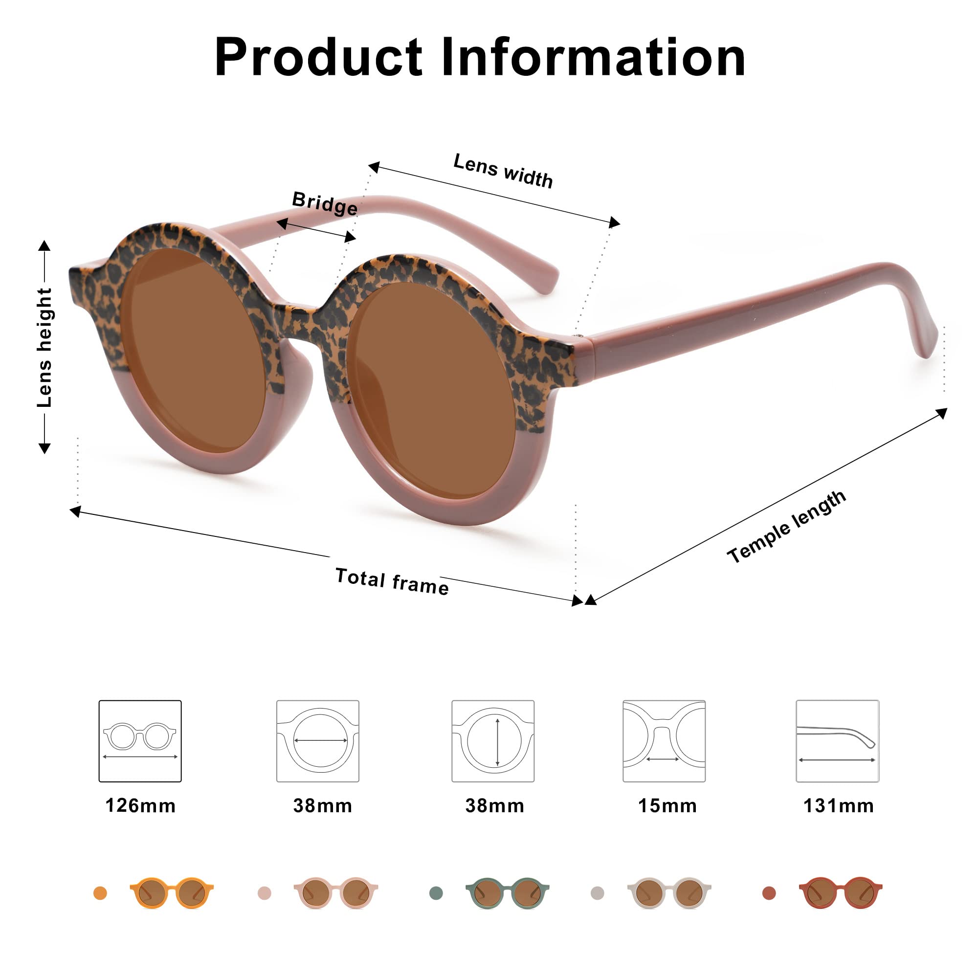 Foto 4 pulgar | Gafas De Sol Sojos Cute Round Polarized Uv400 Para Niños Sk5606 - Venta Internacional.