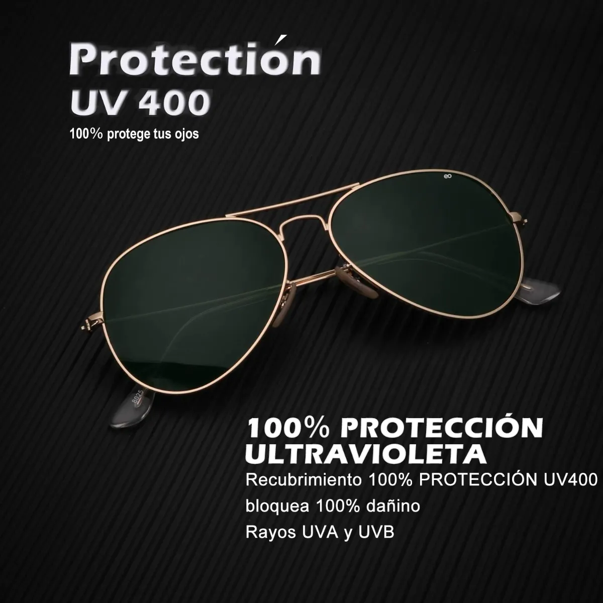 Foto 4 pulgar | Lentes De Sol Con Montura Metálica Unisex 2pcs Eo Safe Imports Esi-19743 Multicolor