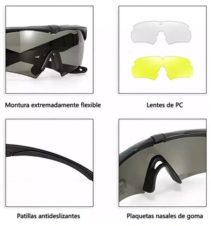 Foto 3 | Lentes Xtellar Tácticos Militares Premium Con Mica Protectora Y Accesorios
