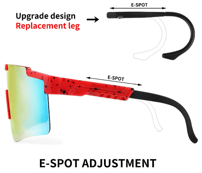 Foto 5 pulgar | Xtellar Gafas De Sol Deportivas Ajustables Con Lente Roja Para Ciclismo Y Actividades Al Aire Libre