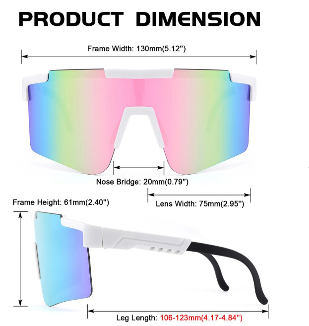 Foto 2 | Xtellar Gafas De Sol Deportivas Premium Rainbow-mirror Para Ciclismo Y Actividades Al Aire Libre - Ajustables Y Prote