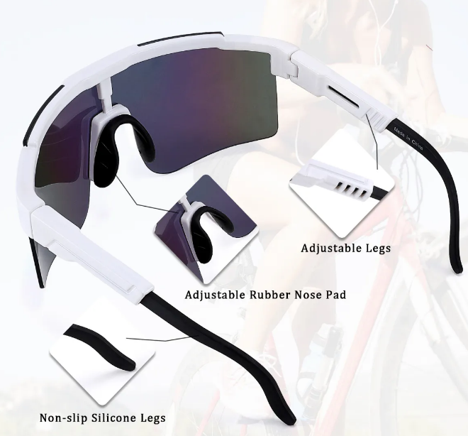 Foto 5 pulgar | Xtellar Gafas De Sol Deportivas Premium Rainbow-mirror Para Ciclismo Y Actividades Al Aire Libre - Ajustables Y Prote