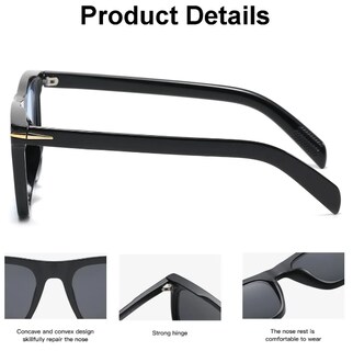 Foto 4 | Xtellar Lentes De Sol Con Protección Uv400 - Elegancia Unisex Al Estilo Cuadrado Chic