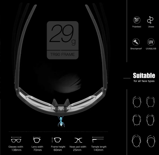 Foto 4 | Gafas Xtellar Polarizadas Uv400 Multi-lentes Para Ciclismo Y Actividades Al Aire Libre