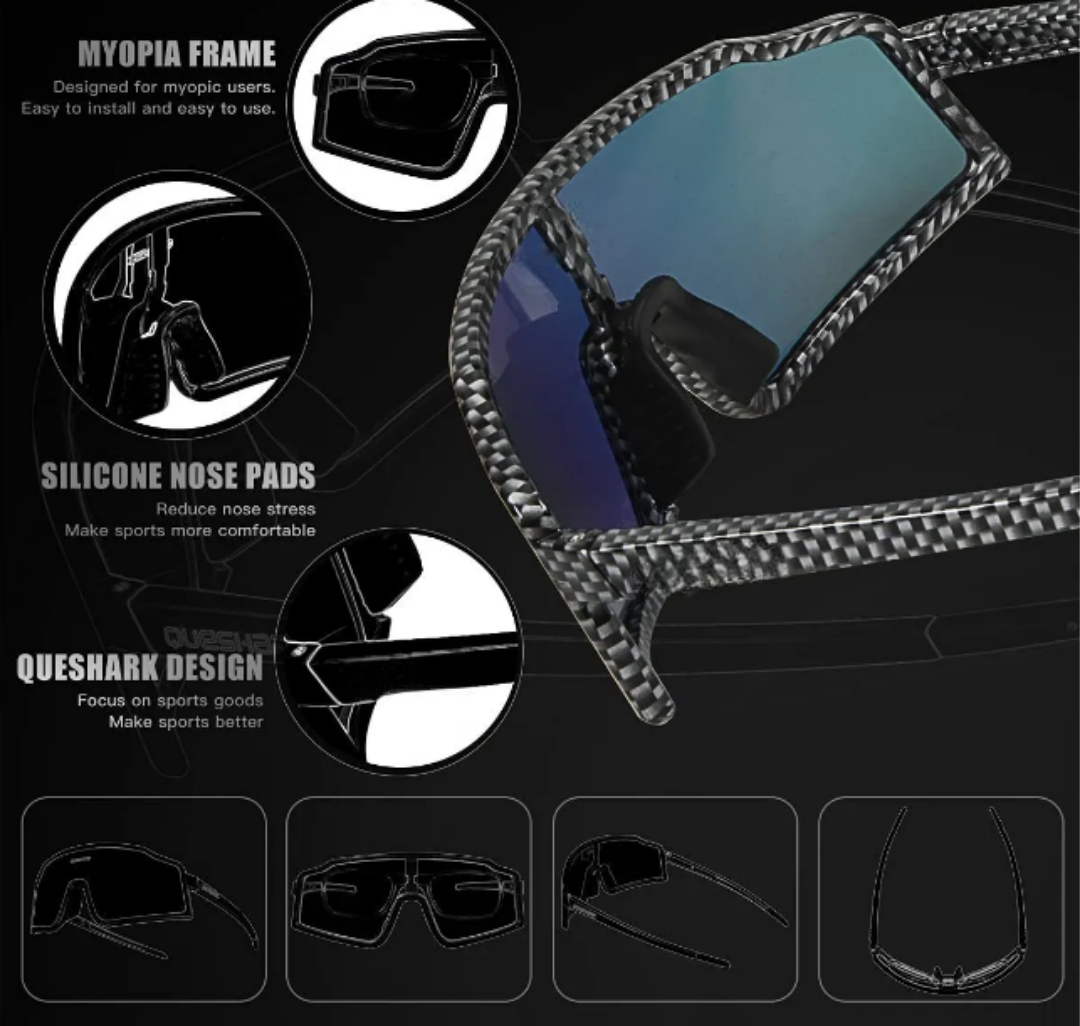 Foto 5 pulgar | Gafas Xtellar Polarizadas Uv400 Multi-lentes Para Ciclismo Y Actividades Al Aire Libre Negro-plata