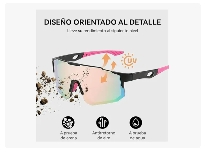Foto 2 | Lentes De Sol Deportivas Xtellar Para Hombre Mujer Protección Uv400