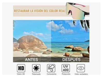Foto 4 | Lentes De Sol Deportivas Xtellar Para Hombre Mujer Protección Uv400