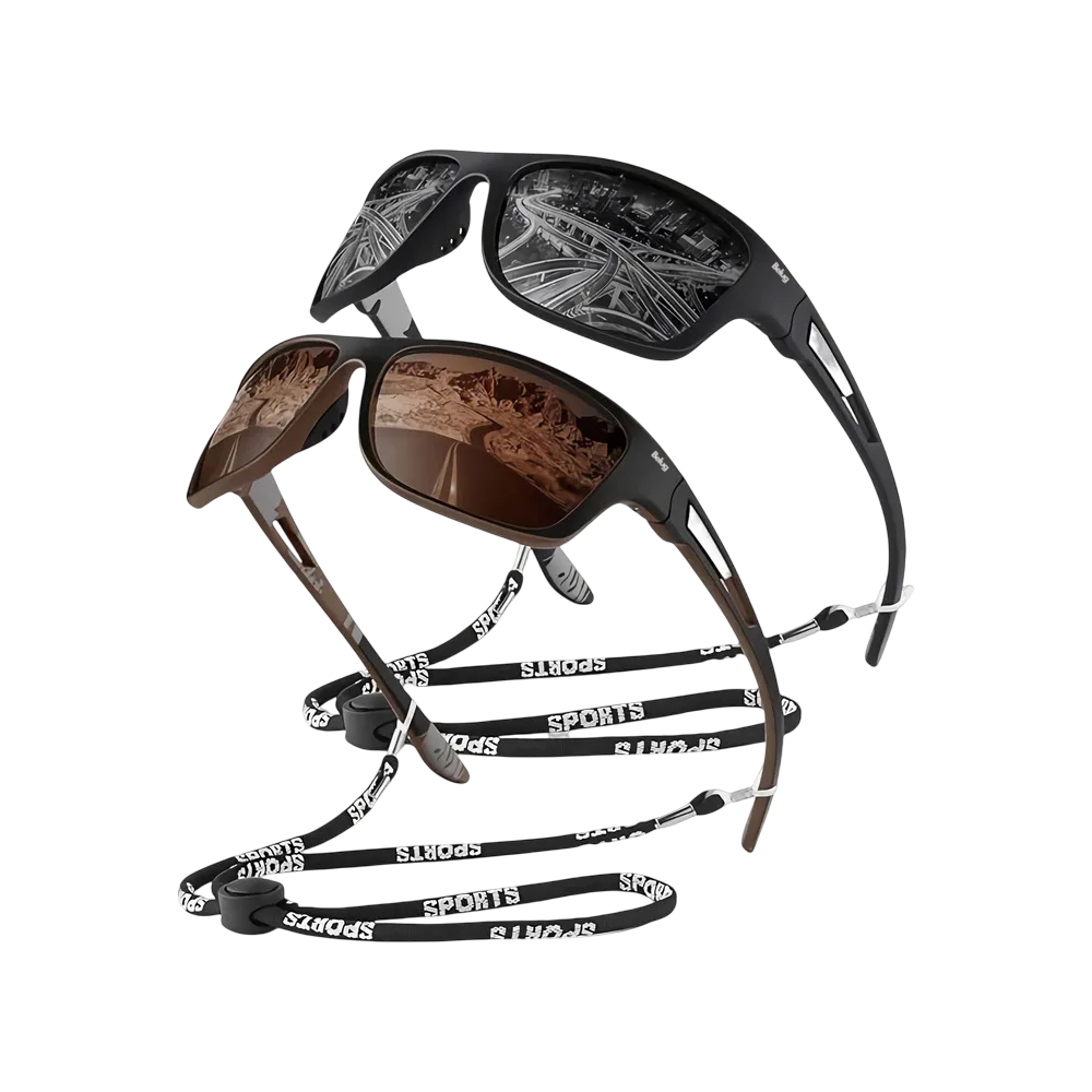 Foto 2 pulgar | Lentes De Sol Belug Polarizados Hombres Protección Uv400 2 Piezas Negro  Marron