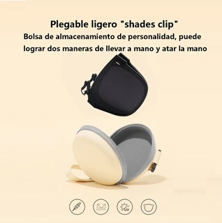 Foto 4 | Clip De Gafas De Sol Belug Plegable Portátil Para Gafas De Miopía Negro
