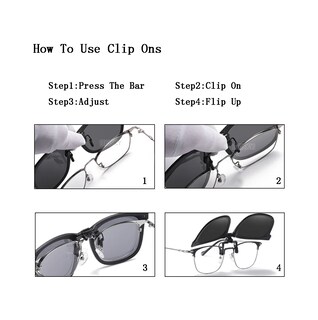 Foto 5 | Clip De Gafas De Sol Belug Plegable Portátil Para Gafas De Miopía Negro