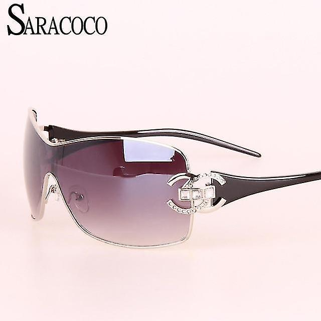 Foto 5 pulgar | Gafas De Sol Huoguo De Metal Sin Montura Con Tachuelas De Diamante Para Mujer - Venta Internacional.